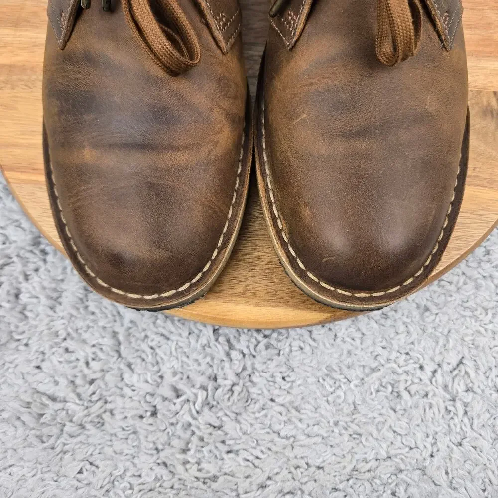 Clarks Mens 13M Original Desert Brown Leather Distressed Crepe Sole Chukka Boot
